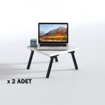 Kenzlife Laptop Dizüstü Bilgisayar Sehpası Tankutay Byz 2 Li Set 20*39*39 Yemek Sofra Siyah Ayak Teşhir