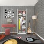 Kenzlife Leylak 173x60x42 CM 2 Kapılı Kapaklı Beyaz Gardırop