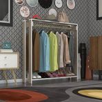 Kenzlife Maksut 135x100x40 Cordoba Askılık Ayakkabılık Giysi Dolabı Gardrop