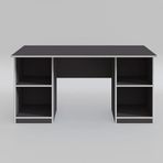 Kenzlife Masi Oka 75x150x80 cm Çift Raflı Dolap Gri Çalışma Masası