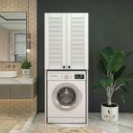 Kenzlife Membran Çamaşır-Kurutma-Bulaşık Makinesi Dolabı Mahidevran Byzbyz Panjur 180*70*60 Mebran Kapak Mdf Gövde