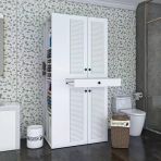 Kenzlife Membran Çamaşır-Kurutma Makinesi Dolabı Ahi Evran Sol Byzbyz Panjur 187*090*60 Mebran Kapak Suntalam Gövde