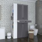 Kenzlife membran çamaşır-kurutma makinesi dolabı ahi evran sol gribyz panjur 187*090*60 mebran kapak suntalam gövde