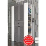 Kenzlife Membran Çamaşır-Kurutma Makinesi Dolabı Biruni Gribyz Panjur 187*110*60 Mebran Kapak Mdf Gövde