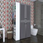 Kenzlife membran çamaşır-kurutma makinesi dolabı kapaklı fedyenka sol gribyz 180*090*60 mebran kapak MDF gövde banyo ark