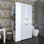 Kenzlife Membran Çamaşır-Kurutma Makinesi Dolabı Kapaklı Foka Sol Byzbyz 180*090*60 Mebran Kapak Suntalam Gövde Banyo Arkalıksız