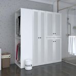 Kenzlife membran çamaşır-kurutma makinesi dolabı ve giysi dolabı bistami sol byzbyz panjur 180*160*60 mebran kapak sunta