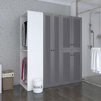 Kenzlife membran çamaşır-kurutma makinesi dolabı ve giysi dolabı bistami sol gribyz panjur 180*160*60 mebran kapak sunta