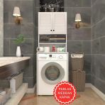 Kenzlife Membran Çamaşır Makinesi Dolabı Hayzum Byzbyz Panjur 180X66x55 Mebran Kapak Suntalam Gövde