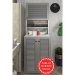 Kenzlife Membran Çamaşır Makinesi Dolabı Kasparov Gribyz Panjur 180*066*55-20 Mebran Kapak Mdf Gövde Banyo Kapaklı Arkalıksız - GRİBYZ