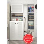 Kenzlife membran çamaşır makinesi dolabı kasparovsüpürge byzbyz panjur 180*126*55-20 mebran kapak MDF gövde banyo kapakl