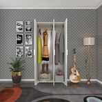 Kenzlife Menekşe 3 Kapaklı Kapılı 168x80x42 cm Gardrop
