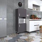 Kenzlife Mini Fırın Dolabı Gökhun Gri 148*60*30 Ayaklı Mikroalga Midi Fırın Mutfak Beyaz