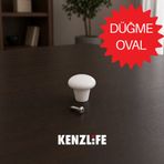 Kenzlife mobilya kulpu düğme kulp beyaz plastik dolap kulbu 01 adet kulp vida dahildir.