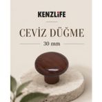 Kenzlife mobilya kulpu düğme kulp ceviz plastik dolap kulbu 01 adet kulp vida dahildir.
