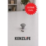 Kenzlife mobilya kulpu düğme kulp gri plastik dolap kulbu 01 adet kulp vida dahildir.