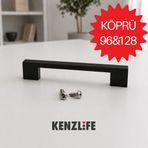 Kenzlife Mobilya Kulpu Köprü 96-128 Mm Siyah Plastik Dolap Kulbu 01 Adet Kulp Gardırop Vida Dahildir