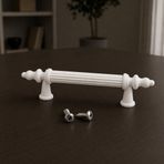 Kenzlife mobilya kulpu rustik96 beyaz plastik dolap kulbu 01 adet kulp gardırop vida dahildir