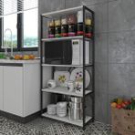 Kenzlife Mutfak Banyo Dolabı ADATEPE150 Byzsyh 150*70*30 5 Raflı Ofis Kiler Kitaplık - Gri