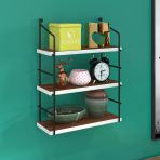 Kenzlife Mutfak Banyo Duvar Rafı Junzi Mat Ceviz Suntalam 070(Y)*40(G)*15(D)3 Katlı