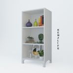 Kenzlife mutfak dolabı pakize 088*030*030 byz ayaklı banyo evrak ofis ayakkabılık kiler - Beyaz