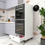 Kenzlife Naime 145x60x56 cm Mutfak Çekmeceli Ayaklı Banyo Kiler Ofis Fırın Dolabı