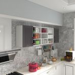 Kenzlife Nohut 60 Gri Mod 2 60x200x32 Mebran Kapak Suntalam Gövde Hazır Mutfak Dolabı