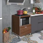 Kenzlife ocak dolabı demi cvz 85*60*57 mutfak modül mini fırın ankastre ocak için - Kapaklı - Kahverengi - Beyaz