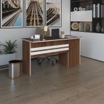 Kenzlife Ofis Masasi Kamikaze Cvz Sol 75*160*60 Rafli Dolap Seritli Bilgisayar Calisma Masasi