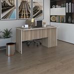 Kenzlife Ofis Masası Miyamoto Crd Sol 75*130*80 Kilitli Kapaklı Dolap Bilgisayar Çalışma Masası Beyaz