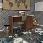 Kenzlife Ofis Masası Miyamoto Cvz Sağ 75*110*60 Kilitli Kapaklı Dolap Bilgisayar Çalışma Masası Beyaz