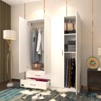 Kenzlife Orkide 4 Kapaklı 2 Çekmeceli Gardrop