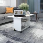 Kenzlife Orta Salon Sehpası Atina Byz 075X070x50 Tekerlekli Yemek Masası