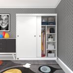 Kenzlife Papatya Sürgülü Kapaklı Beyaz 160 CM Gardrop