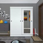 Kenzlife Portmanto Ayakkabılık Plevne Aynalı Mat Beyaz 180*140*50 Suntalam 24 Çift Ayakkabı Kapasitesi