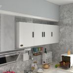 Kenzlife Silvanus Beyaz 60x180x32 CM Kapaklı Raflı Mutfak ve Banyo Dolabı