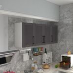 Kenzlife Soğan 90 Gri Mod 2 90x160x32 Mebran Kapak Suntalam Gövde Hazır Mutfak Dolabı