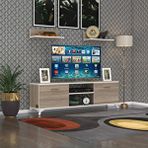 Kenzlife Televizyon Sehpası Berlin 150 Crd Tv Ünitesi Raflı Beyaz