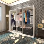 Kenzlife Temel 180X200X40 Beyaz Gardrop