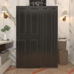 Kenzlife Yaromira Çerçeve 180x120x64 cm Mebran Kapak Siyah Beyaz Mdf Gövde Çamaşır Kurutma Makinesi Banyo Dolabı