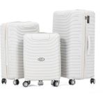 Keo-Plus Kemik 3 Lü Set Silikon Kırılmaz Pp Valiz - Çok Renkli