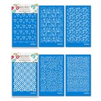 KEOKER Polimer Kil için İpek Ekran Şablonları, Polimer Kil için Çita Leopar İpek Ekran, 6 ADET Yeniden Kullanılabilir İpek Serigrafi Baskı Kiti Kil ve Diğer Takı Kil Küpe Dekorasyonu (6 ADET)