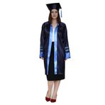 KEP CUBBE MEZUNİYET LİSE Lacivert Mavi Şeritli (Lacivert Mavi Şeritli/S)