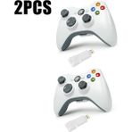 Kepang 2pc-Whıte-Gamepad Xbox 360 Kablosuz Denetleyicisi Xbox 360 Konsolu Için 2.4g Kablosuz Joystick XBOX360 Pc Oyun Denetleyicisi (Yurt Dışından)