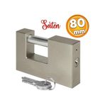 Kepenk Isyeri Kapisi Kilidi Yassi Kayar Milli Saten Asma Kilit Kapi Emniyet 80 Mm 3 Anahtarli Metal