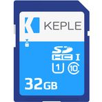 Keple 32GB SD Bellek Kartı Yüksek Hızlı SD Bellek Kartı Canon EOS M50, M100, M6, M5, 80D, 2000D, 4000D, 9000D, Rebel T7 DSLR Dijital Kamera ile Uyumlu | 32GB UHS-1 U1 SDHC Kart