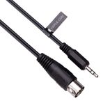 Keple 5-DIN MIDI - 3,5 mm AUX TRS jakı Ses Kablosu, 5 pin - 3,5 mm Stereo Fiş akıllı telefonlar, PC dizüstü bilgisayarlar, Amplifikatörler, HI-FI ses sistemleri ile uyumlu, Analog ses sinyalini (L/R+ kütle) 1m destekler