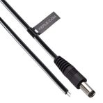 Keple DC Güç Uzatma Kablosu Erkek 2.5mm / 5.5mm Jack Pigtails Çıplak Fiş Konnektör Namlu Tel Uyumlu CCTV Güvenlik Kamera, IP Kamera, DVR Bağımsız, LED Şerit, Gözetleme, Monitörler (3M Siyah)