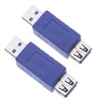 Keple Ek 2 Parça Hızlı Hız USB 3.0 Erkek Kadın Adaptörü Hızlı 3.0 USB Bir Erkek Bir Erkek Bir Erkek Bir Erkek Cinsiyet Değiştirici Çoğaltıcı Konnektör Bilgisayarlar, Dizüstü Bilgisayarlar, Yazıcılar, Sabit Sürücüler için Kısa Dönüştürücü (2 paket)