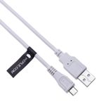 Keple Micro USB kablosu Sony dijital kamera DSC-HX300, DSC-HX30V, DSC-HX400, DSC-HX400V, DSC-HX50, DSC-HX50V, DSC-HX60, DSC-HX60V, Canon PowerShot SX730, SX720 HS, SX620, (1 m beyaz) ile uyumlu